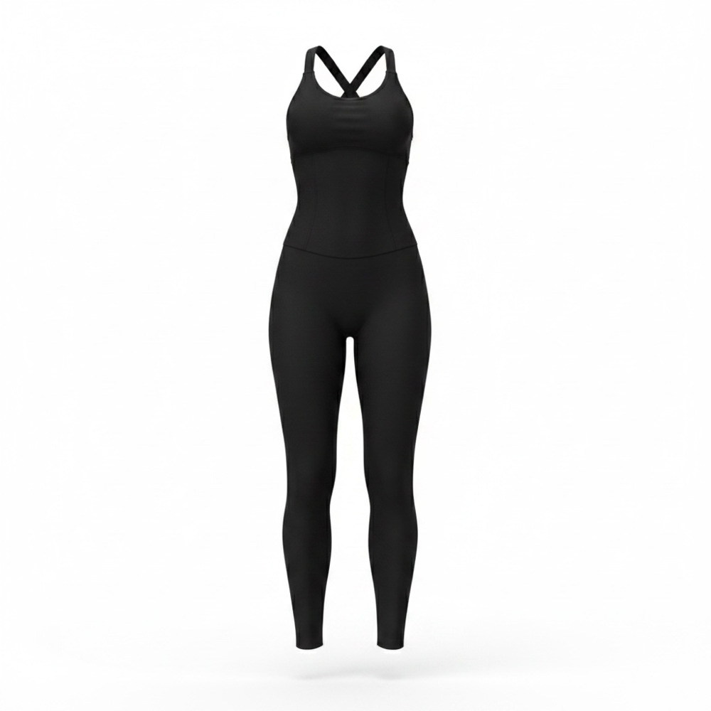 Gymshark Black Vitality Daydream Stitch Workout Jumpsuit